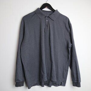 Vintage VanHeusen-Studio Men's Collared Quarter Button Long Sleeve Size Large